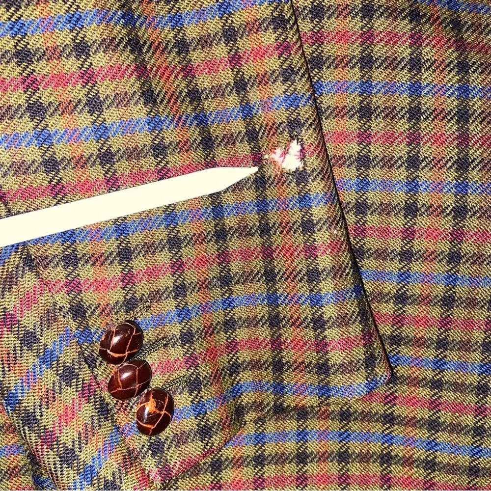 Brioni Wilkes Bashford Blazer Mens 44L Sports Coat Jacket Wool Italy *Flaw